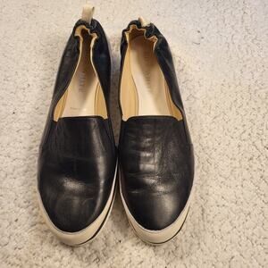 Ron White Nell slip-on sneakers black leather Women size 39 US 8 -8.5